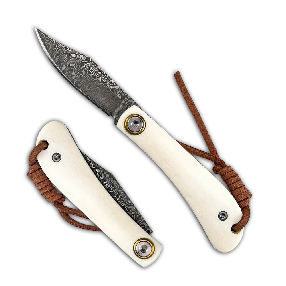 Vintage Collectible Pocket Knives - Pisau Lipat EDC Vintage Damascus Kompak,