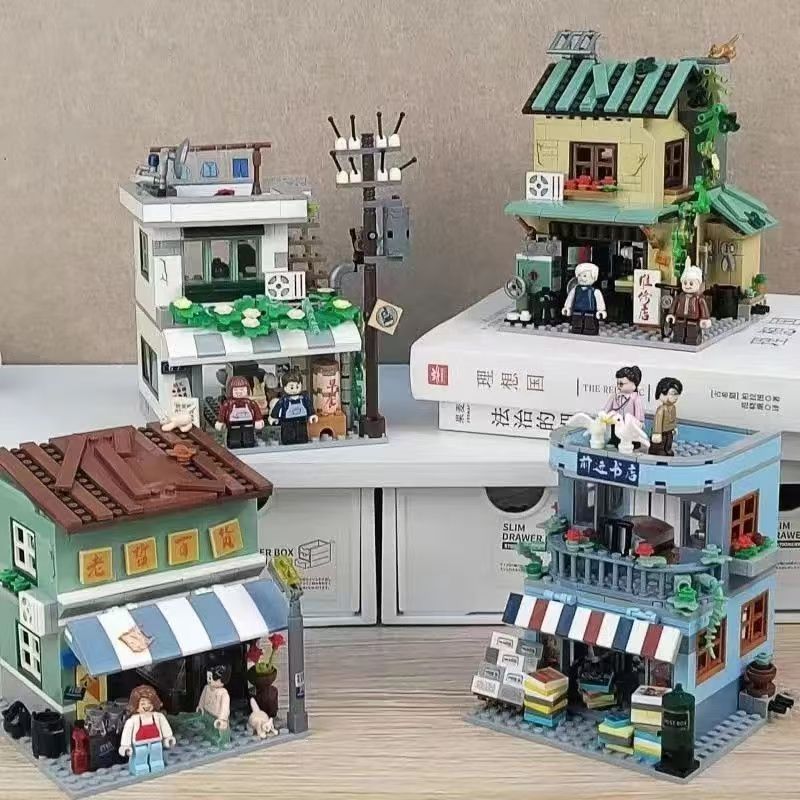 Vintage Collectible Stores - Blok Bangunan Toko Vintage Mini Street,