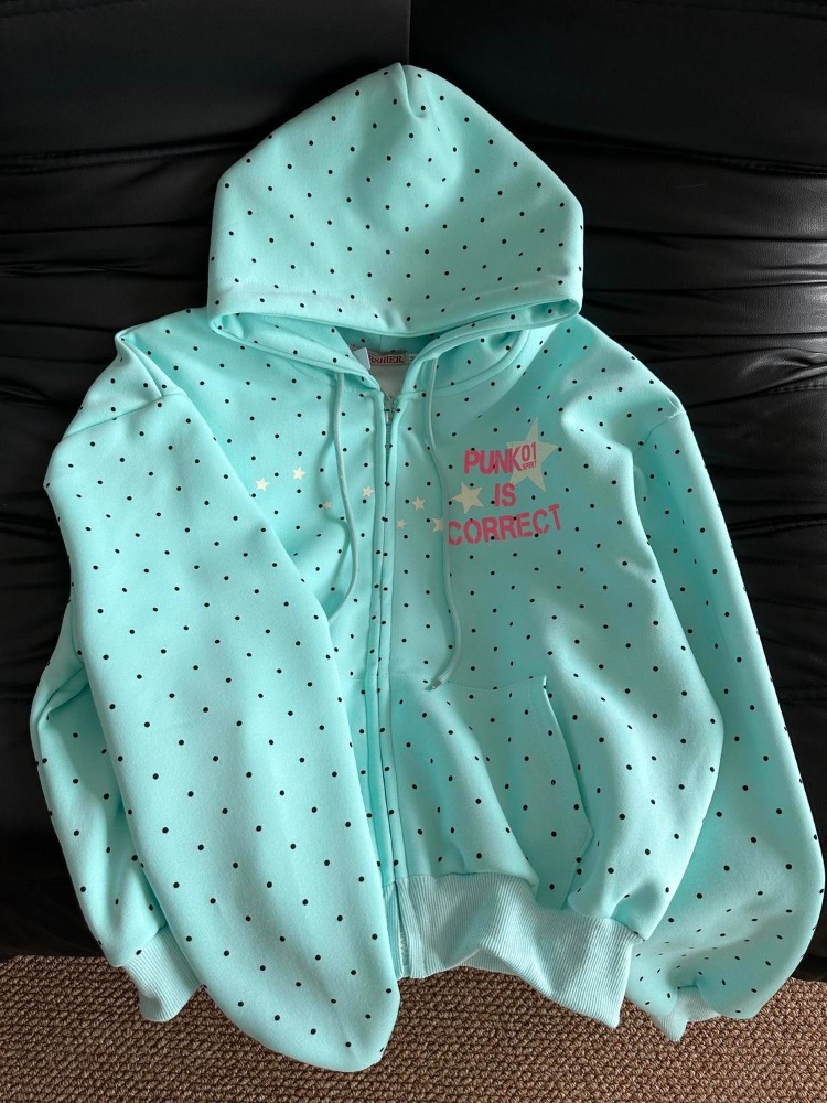 Vintage Zip Hoodie - Y2k Mode Musim Semi Baru Gaya