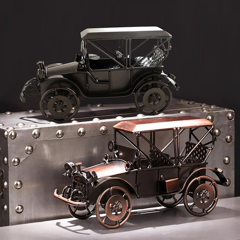 Vintage Collectible Toy Cars - Ornamen Model Mobil Kuno Gaya Eropa