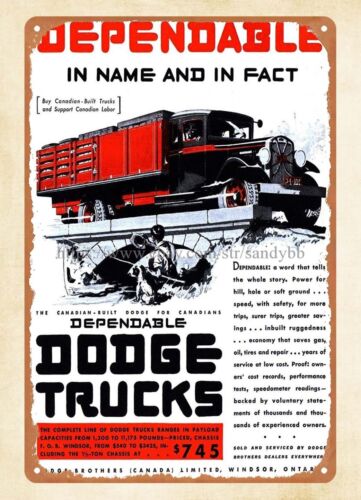 Vintage Collectible Stores - 1931 truk papan nama logam vintage