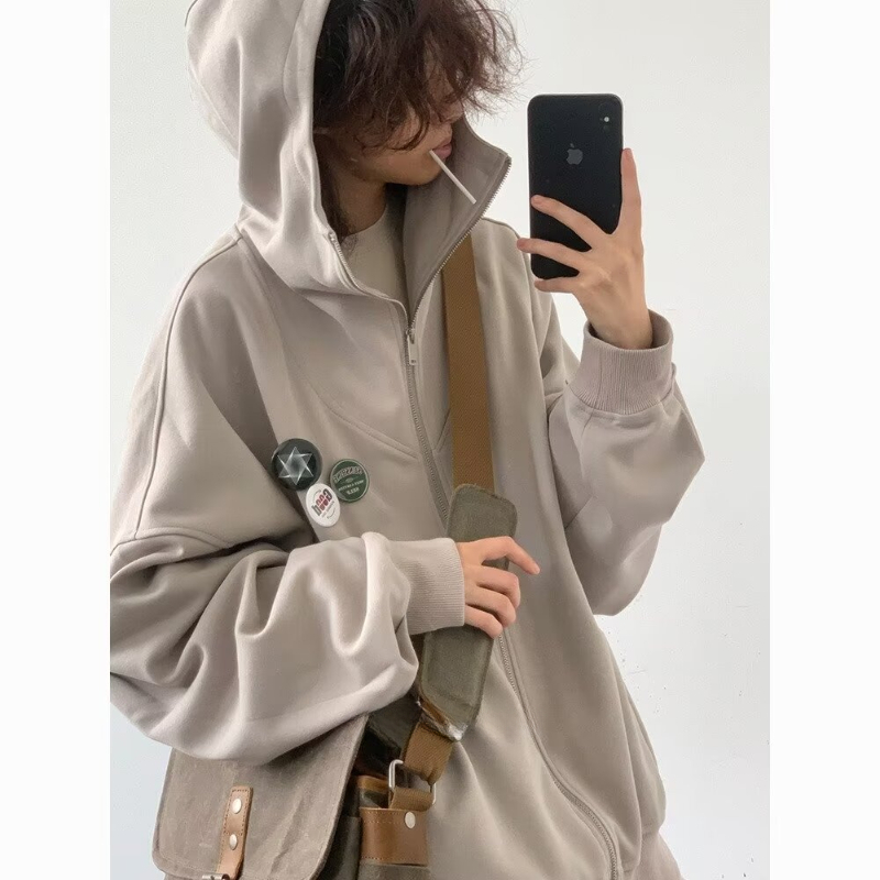 Setelan jaket Hoodie ritsletin - Vintage Zip Hoodie ulasan dan harga