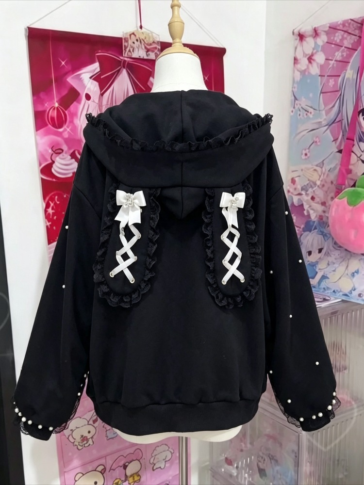 Jaket Hoodie Wanita Y2K Kawaii - Vintage Zip Hoodie ulasan dan harga