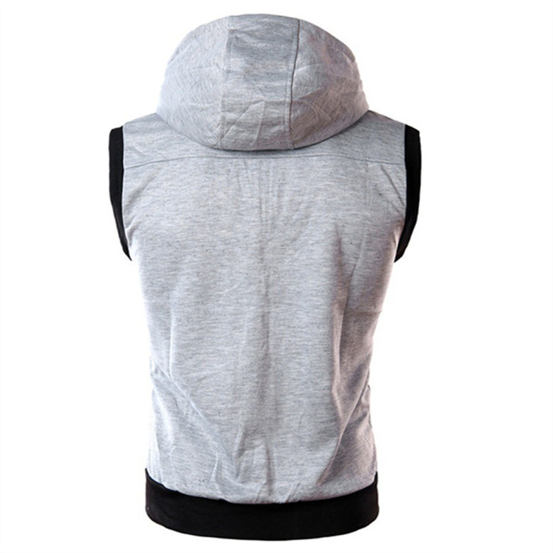 Rompi tanpa lengan bertudung u - Vintage Zip Hoodie ulasan dan harga