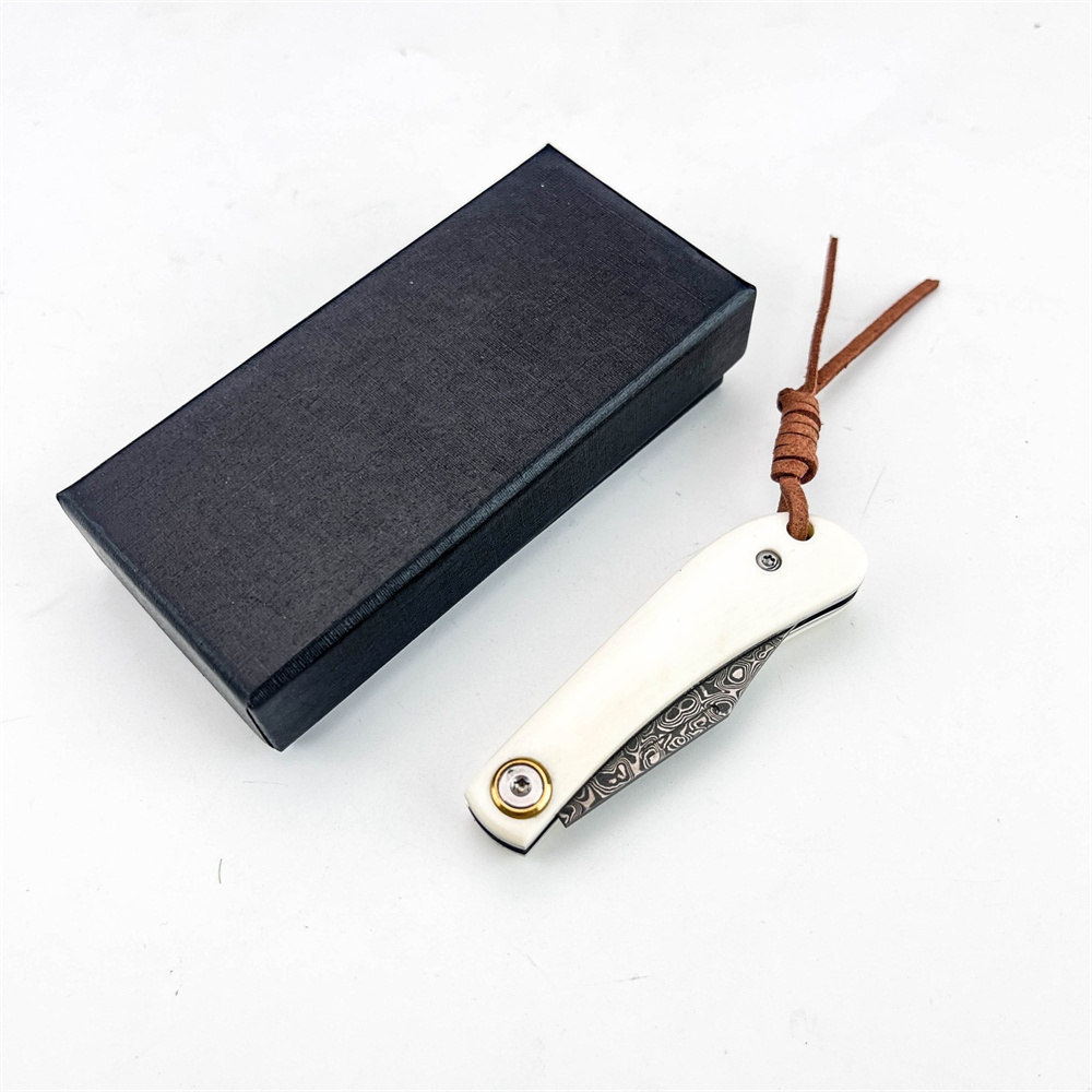 Pisau Lipat Damascus EDC Vinta - Vintage Collectible Pocket Knives ulasan dan harga