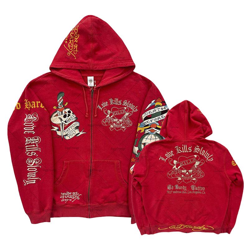 American Gothic Ro Skull Bones - Vintage Zip Hoodie ulasan dan harga
