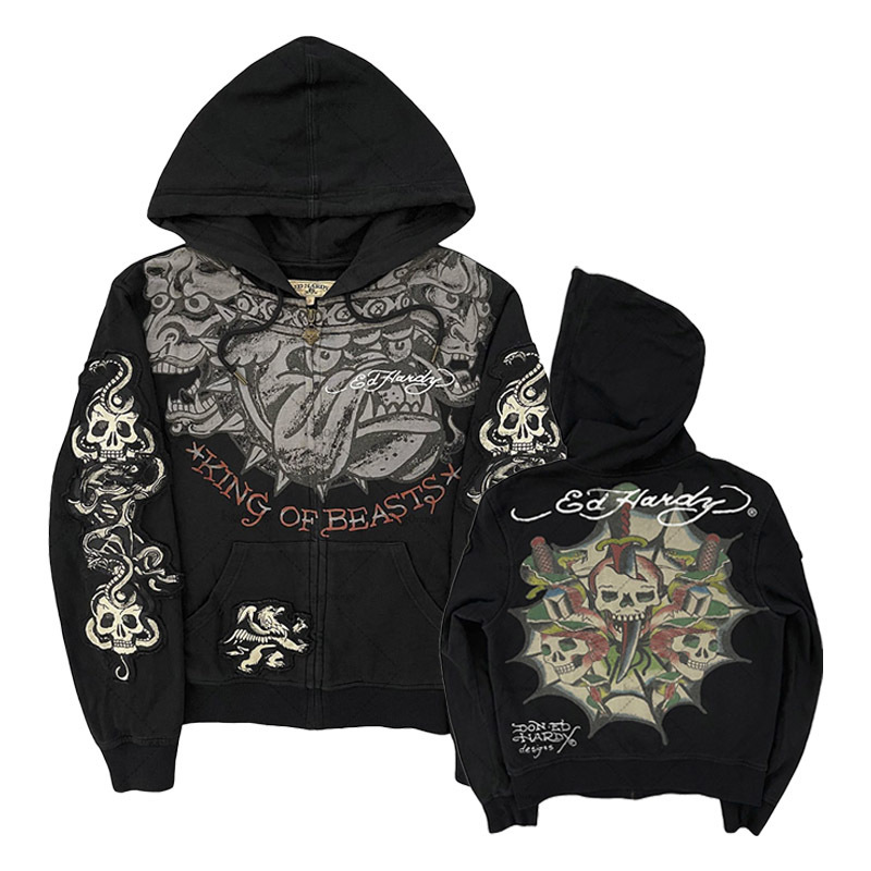 American Gothic Ro Skull Bones - Vintage Zip Hoodie ulasan dan harga