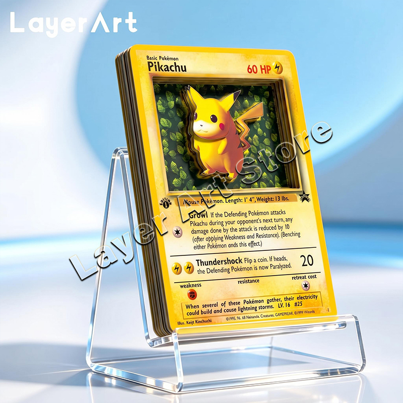 Kartu Berlapis Pokemon 3D Kart - Vintage Pokemon Collectible ulasan dan harga