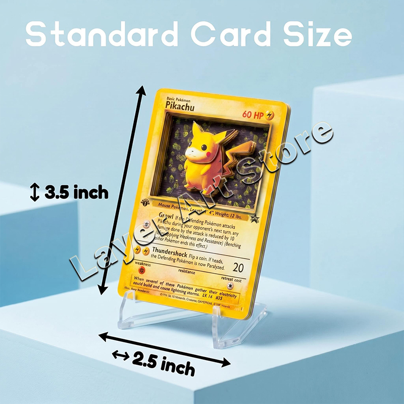 Kartu Berlapis Pokemon 3D Kart - Vintage Pokemon Collectible ulasan dan harga