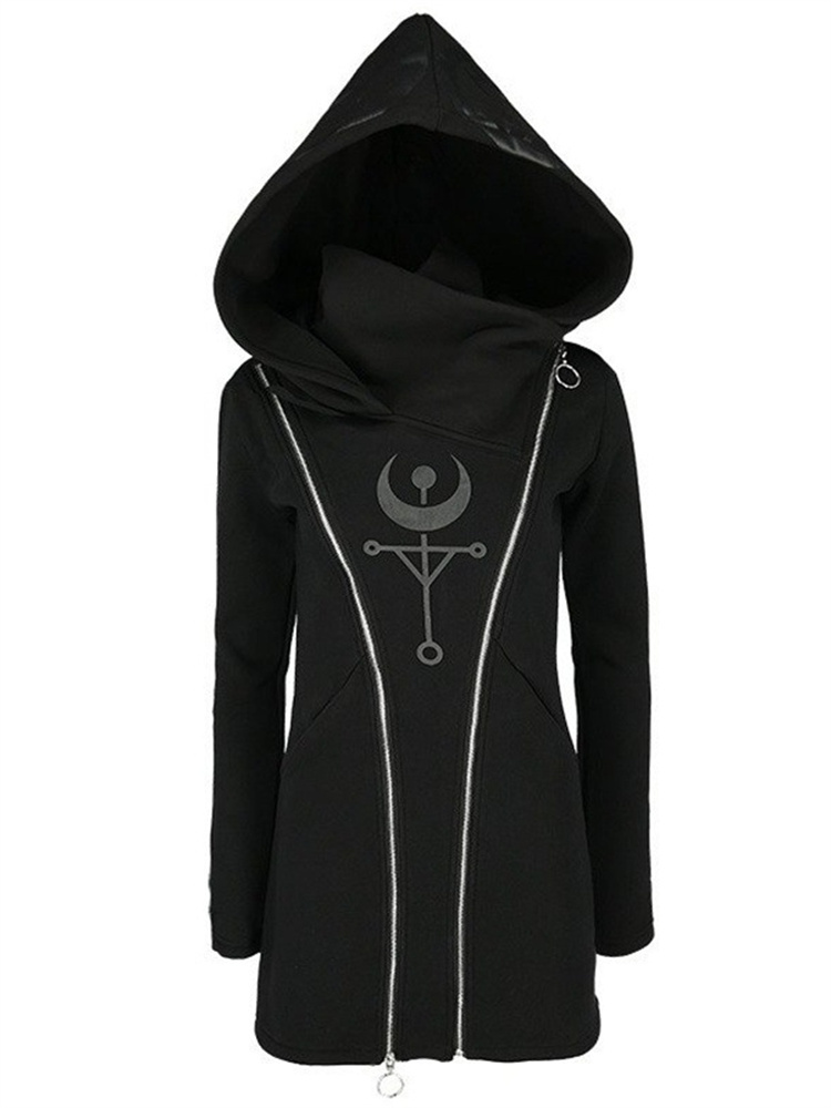 Atasan Lengan Panjang Cetak Pu - Vintage Zip Hoodie ulasan dan harga