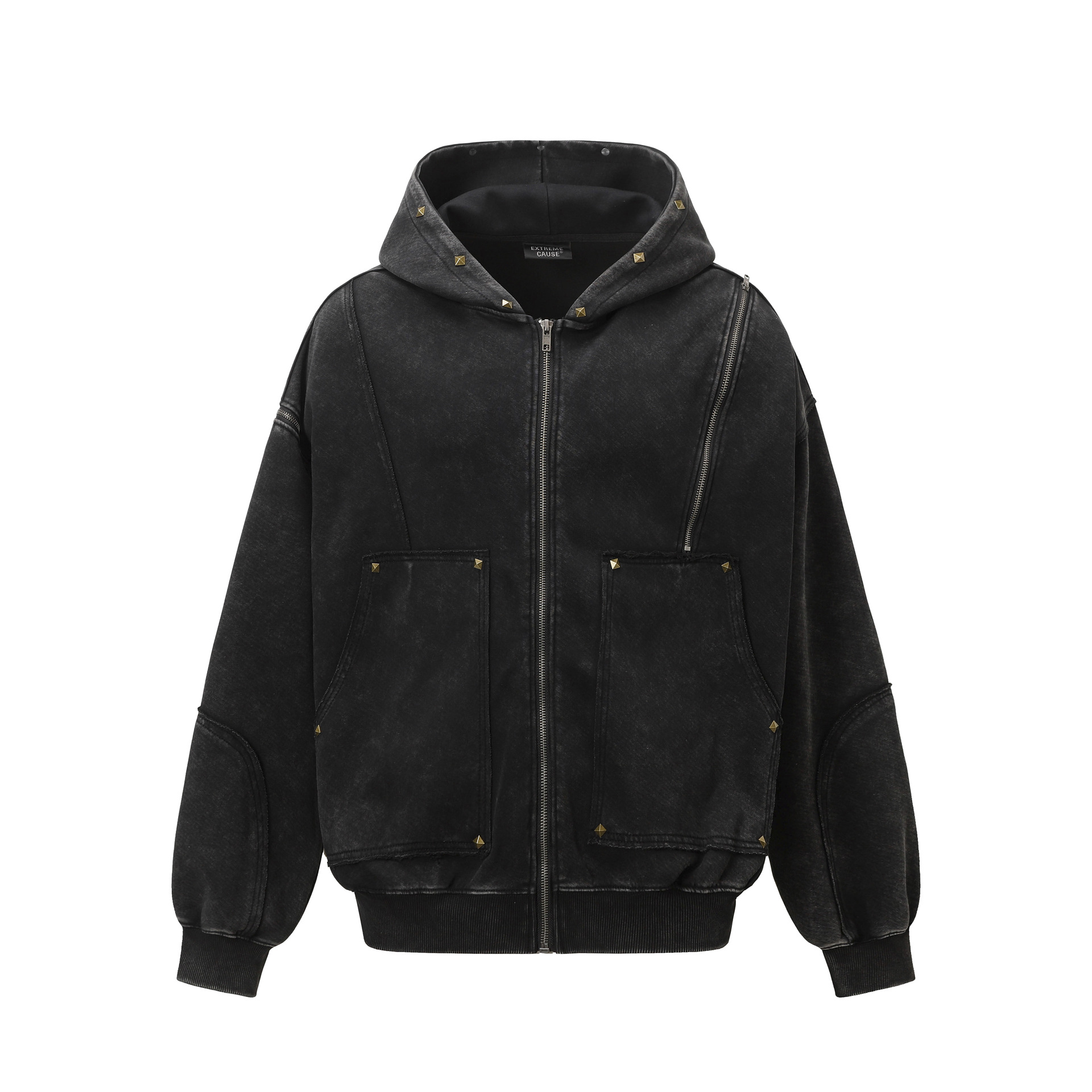 Jaket bertudung Vintage pria 2 - Vintage Zip Hoodie ulasan dan harga