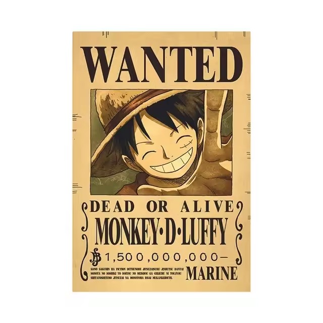 Poster Anime One Piece Bounty  - Vintage Collectible Dolls ulasan dan harga
