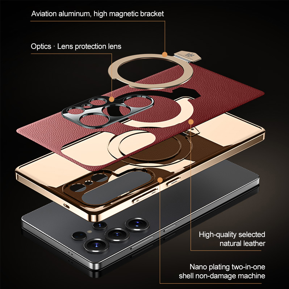 Casing Ponsel Magnetik Magsafe - Camera Leather Case ulasan dan harga