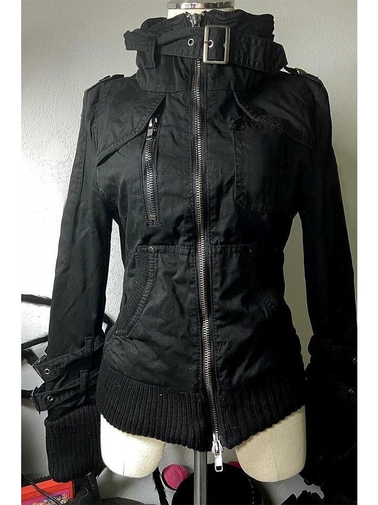 Sweatshirt Berkerah Tinggi Ber - Vintage Zip Hoodie ulasan dan harga