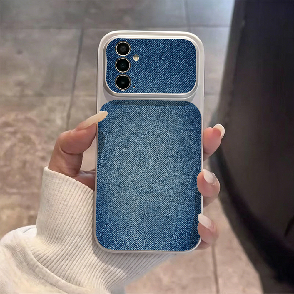 Casing Ponsel Kulit PU Denim B - Camera Leather Case ulasan dan harga