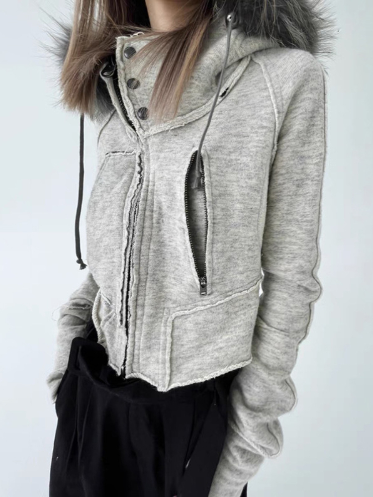 Fashion Vintage Zip Up wanita, - Vintage Zip Hoodie ulasan dan harga