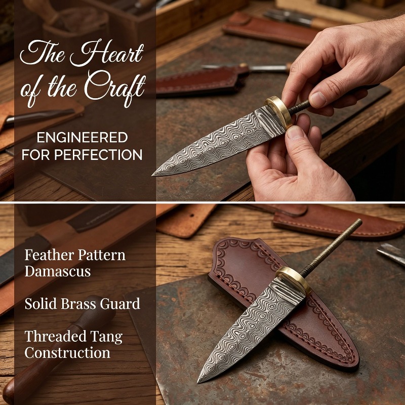 Pisau Teh Baja Damaskus Vintag - Vintage Collectible Knife ulasan dan harga