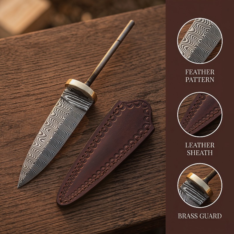 Pisau Teh Baja Damaskus Vintag - Vintage Collectible Knife ulasan dan harga
